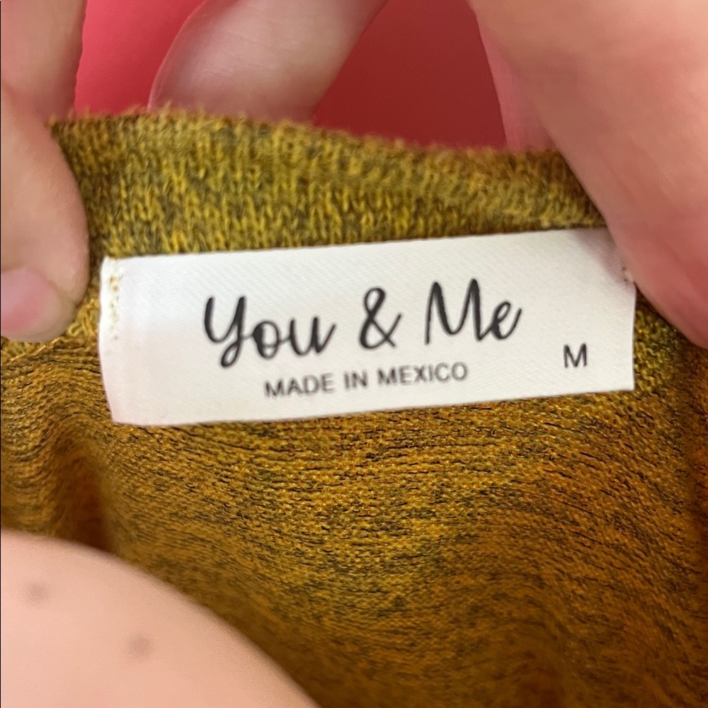 Like new Yellow heather Long Sleeve You & Me Sweater - Picture 2 of 10